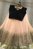 Charming Peach Sequins Georgette Party Wear Lehenga Choli