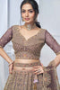 Endearing Purple Sequins Net Bridesmaid Lehenga Choli With Duppatta