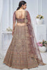 Endearing Purple Sequins Net Bridesmaid Lehenga Choli With Duppatta