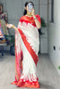 Bewitching White Zari Weaving Silk Festival Wear Saree With Blouse