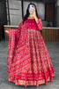 Charming Red Zari Weaving Cotton Silk Traditional Gown With Dupatta