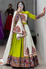 Excellent Green Gamthi Work Cotton Navratri Special Lehenga Choli