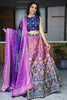 Awesome Purple Digital Printed Art Silk Event Wear Lehenga Choli