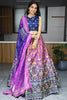 Awesome Purple Digital Printed Art Silk Event Wear Lehenga Choli