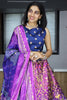 Awesome Purple Digital Printed Art Silk Event Wear Lehenga Choli