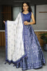 Precious Navy Blue Printed Art Silk Festival Wear Lehenga Choli