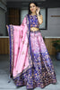 Beautiful Pink Digital Printed Art Silk Event Wear Lehenga Choli