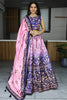 Beautiful Pink Digital Printed Art Silk Event Wear Lehenga Choli