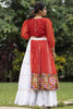 Beautiful White  Bandhani Printed Rayon Navratri Wear Crop Top Lehenga