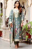 Charming Grey Floral Printed Chanderi Straight Suit Pant With Dupatta