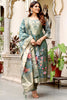Charming Grey Floral Printed Chanderi Straight Suit Pant With Dupatta