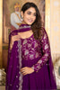 Fascinating Purple Georgette Festival Wear Gown With Dupatta