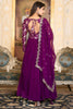 Fascinating Purple Georgette Festival Wear Gown With Dupatta