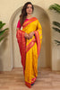 Stunning Yellow Zari Weaving Paithani Silk Haldi Wear Saree With Blouse