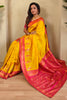 Stunning Yellow Zari Weaving Paithani Silk Haldi Wear Saree With Blouse