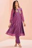 Lovely Purple Embroidered Organza Designer Pant Suit