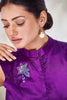 Gorgeous Purple Hand Work Gaji Silk Event Wear Only Top