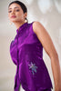 Gorgeous Purple Hand Work Gaji Silk Event Wear Only Top