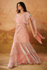 Precious Baby Pink Ruffles Organza Ready To Wear Saree With Blouse