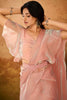 Precious Baby Pink Ruffles Organza Ready To Wear Saree With Blouse