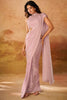 Precious Baby Pink Hand Work Organza Ready To Wear Saree With Blouse