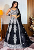 Stunning Black Thread Embroidery Georgette Wedding Wear Lehenga Choli