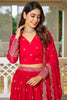 Tantalizing Red Sequins Work Georgette Event Wear Lehenga Choli