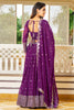 Charming Purple Sequins Work Georgette Reception Wear Lehenga Choli