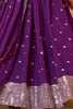 Charming Purple Sequins Work Georgette Reception Wear Lehenga Choli