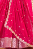 Fascinating Pink Sequins Work Georgette Wedding Wear Lehenga Choli