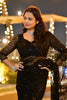 Dazzling Black Sequins Net Party Wear Saree With Blouse