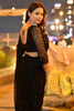 Dazzling Black Sequins Net Party Wear Saree With Blouse