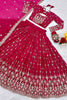 Beautiful Rani Pink Embroidered Georgette Wedding Wear Lehenga Choli