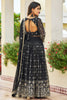 Charming Black Embroidered Georgette Reception Wear Lehenga Choli