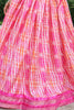 Glorious Pink Printed Tussar Silk Wedding Wear Lehenga Choli