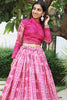 Beautiful Wine Printed Tussar Silk Event Wear Lehenga Choli