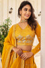 Beautiful Yellow Embroidered Georgette Haldi Wear Lehenga Choli