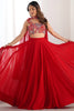 Captivating Red Georgette Party Wear Lehenga Choli With Dupatta