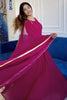 Delightful Rani Pink Georgette Anarkali Gown With Dupatta