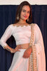 Adorable White Sequins Silk Function Wear Lehenga Choli With Dupatta