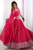Fantastic Pink Sequins Work Silk Event Wear Lehenga Choli With Dupatta