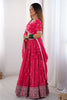 Fantastic Pink Sequins Work Silk Event Wear Lehenga Choli With Dupatta