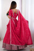 Fantastic Pink Sequins Work Silk Event Wear Lehenga Choli With Dupatta