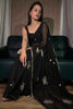 Wonderful Black Zari Embroidery Work Georgette Party Wear Saree