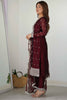 Majestic Maroon Thread Work Silk Event Wear Pant Suit With Dupatta