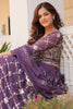 Marvelous Purple Embroidered Georgette Wedding Lehenga Choli