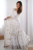 Stunning White Sequins Georgette Function Wear Sharara Suit With Dupatta