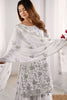 Stunning White Sequins Georgette Function Wear Sharara Suit With Dupatta