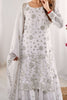 Stunning White Sequins Georgette Function Wear Sharara Suit With Dupatta