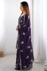 Pretty Purple Sequins Georgette Festival Wear Sharara Suit With Dupatta